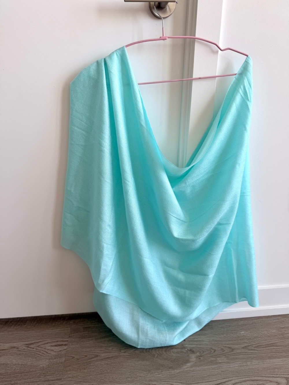 Light Tiffany Blue Draped Scarf